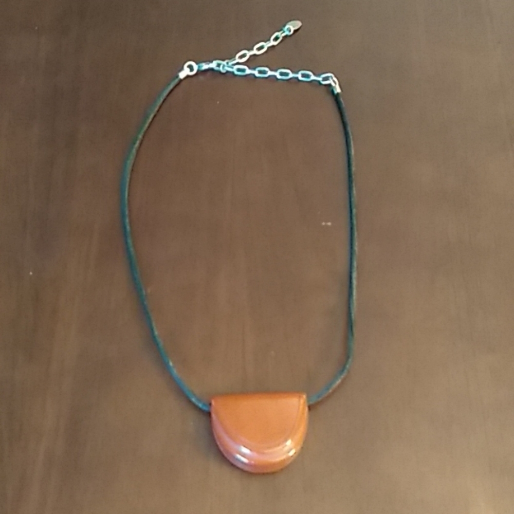 Red stone choker pendant